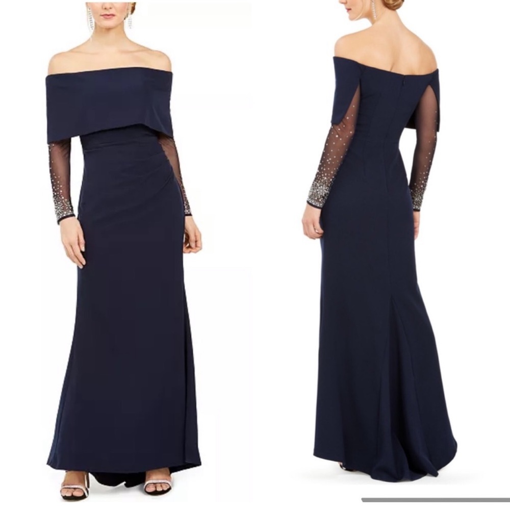 Vince Camuto Long Sleeve Off The Shoulder Dress